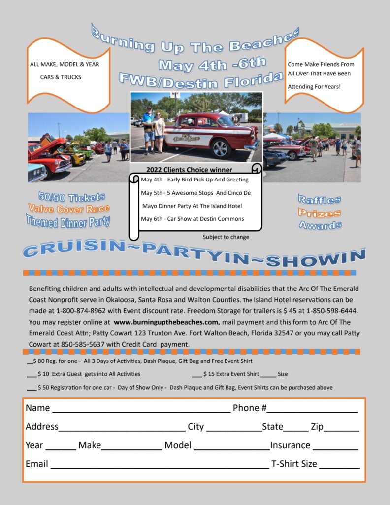 Cruising into Paradise: Exploring the Hot Rides and Sizzling Fun at the Burning up the Beaches Car Show in Destin, FL