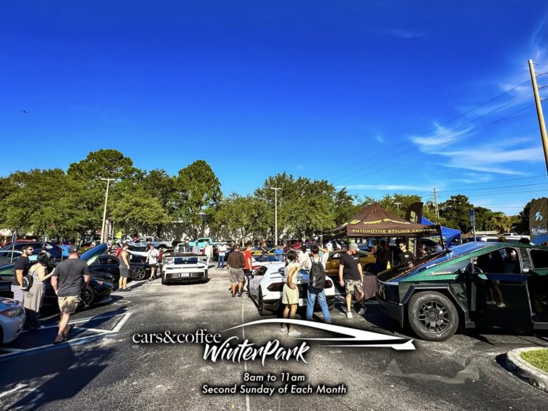 Flyer for Cars & Coffee Winter Park