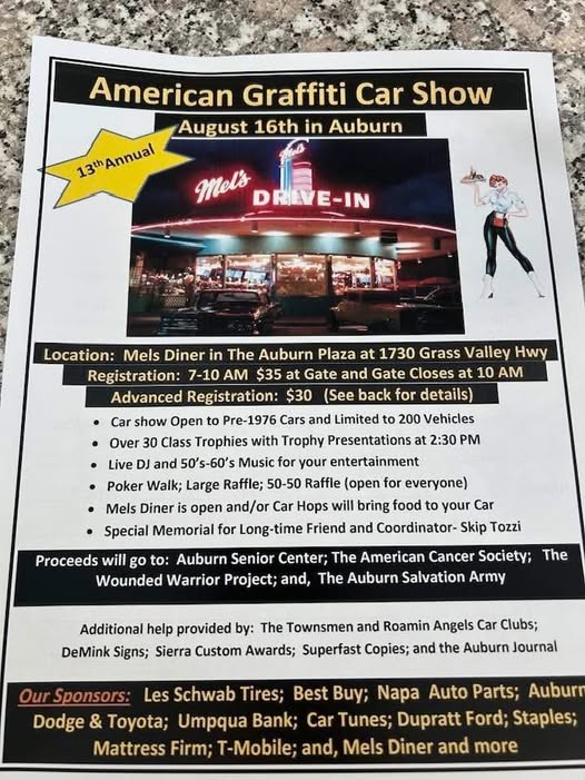 13th Annual American Graffiti Car Show – Auburn, CA – 2025