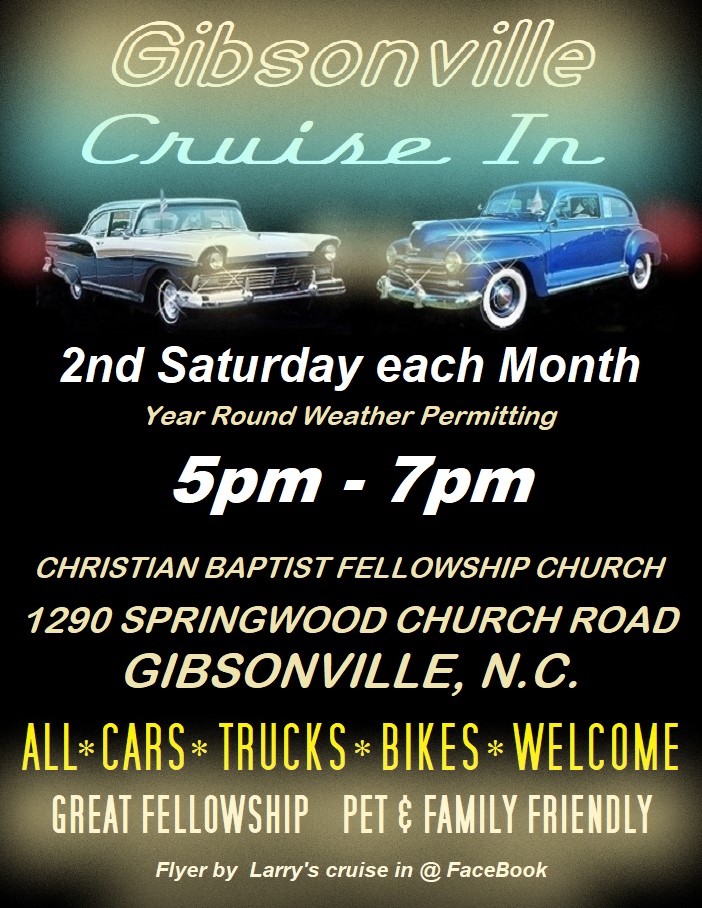 Flyer for Gibsonville Cruise In