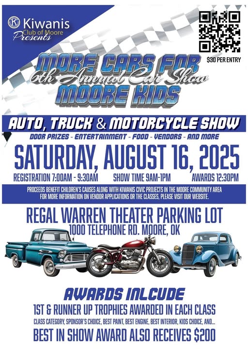 Flyer for More Cars for Moore Kids