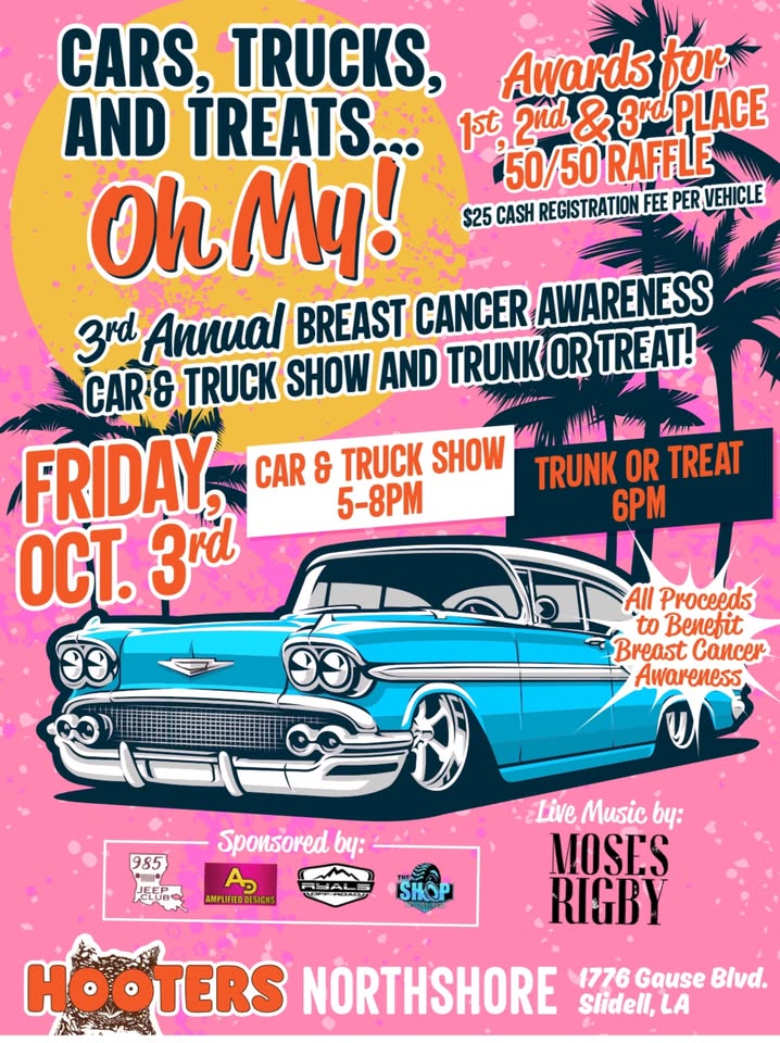 2025 3rd annual “Give a Hoot” car show & trunk or treat – Slidell, LA ...