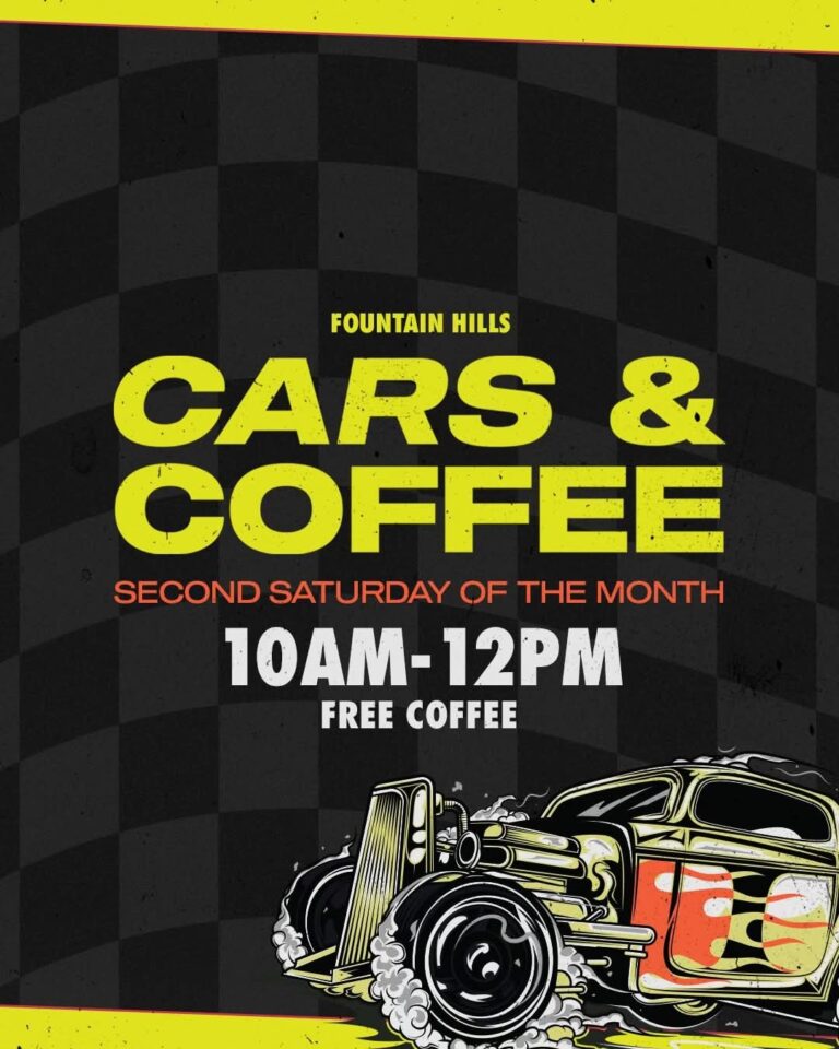 Flyer for Fountain Hills Cars & Coffee