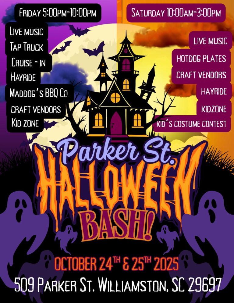 Flyer for Parker St. Halloween Lower Bash