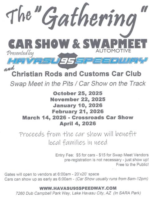 Flyer for The Gathering Car Show & Swapmeet