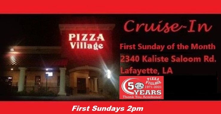 Flyer for Pizza Village Cruise-In