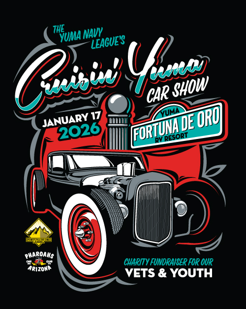 Flyer for Yuma Navy League’s Cuisin’ Yuma Car Show