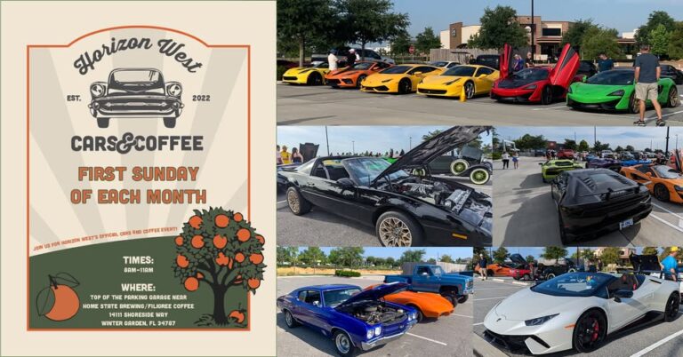 Flyer for Horizon West Cars & Coffee