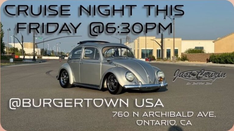 Flyer for Burgertown USA Cruise Night