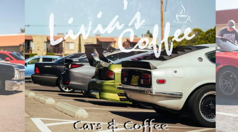Flyer for AllworxPro Cars & Coffee @ livias