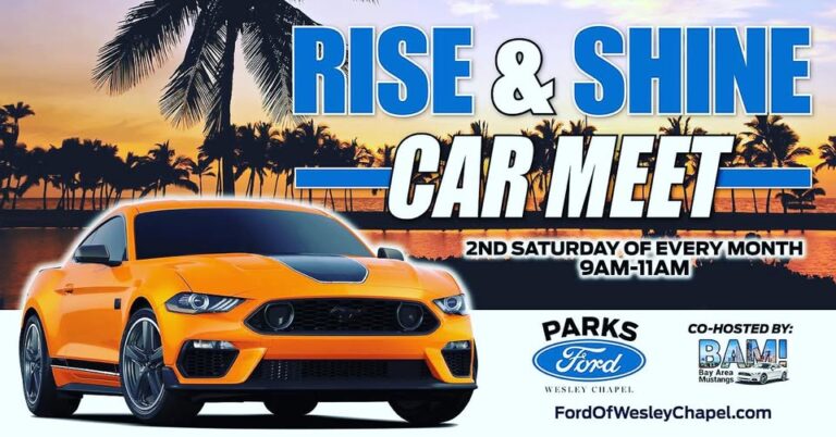 Flyer for Rise & Shine Car Meet Up!