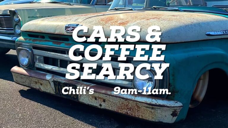 Flyer for Cars & Coffee Searcy