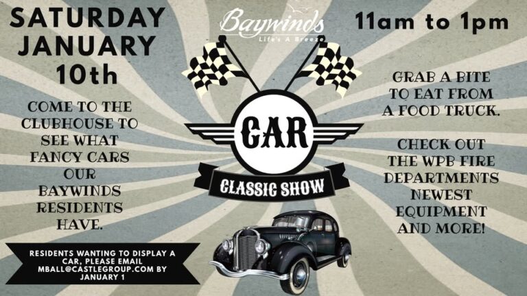 Flyer for Resident Car Show