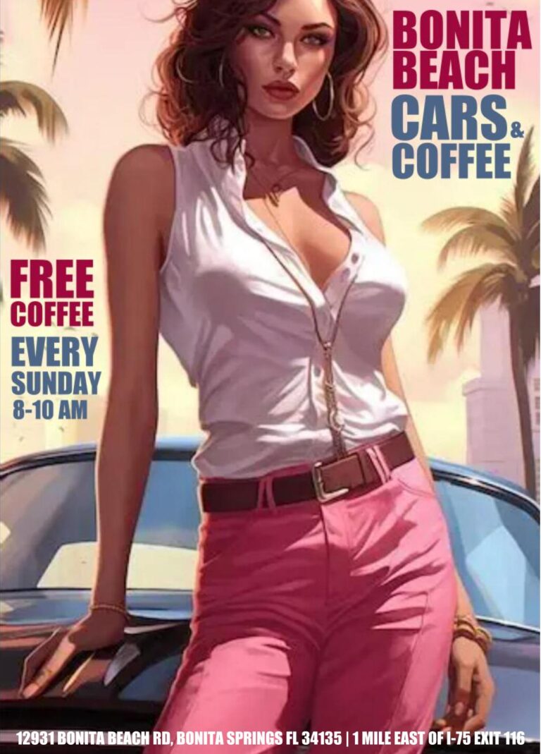 Flyer for Free Coffee EVERY SUNDAY – Bonita Beach C&C