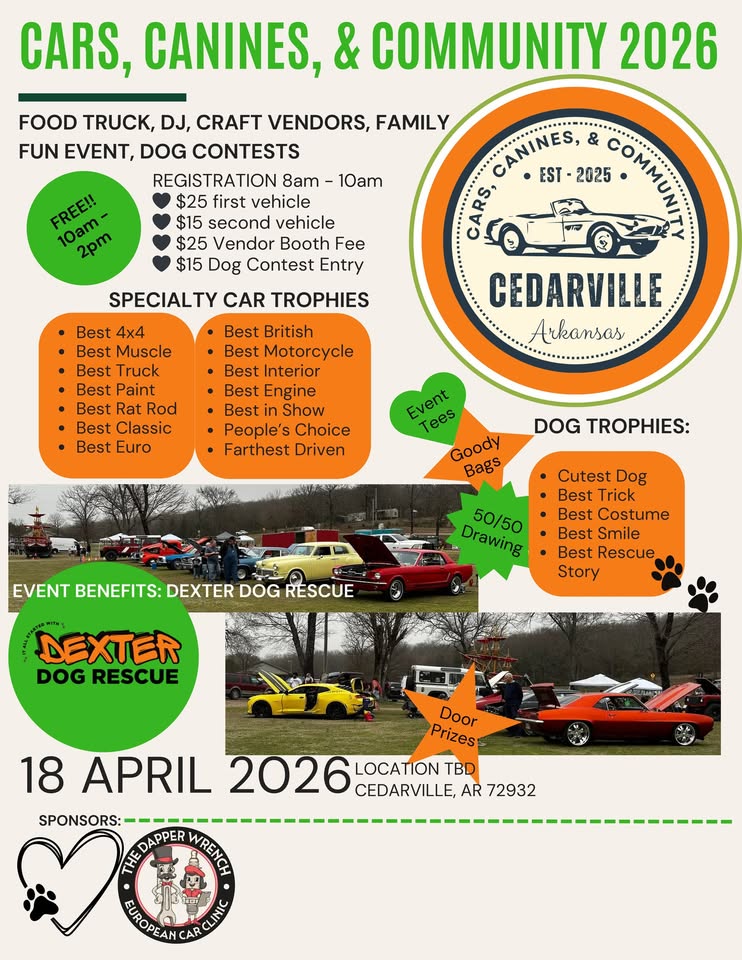 Car Show, Canines, & Community 2026: Dexter Dog Rescue Fundraiser ...
