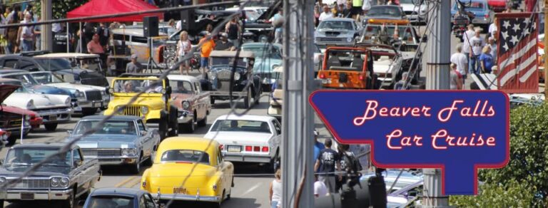 Flyer for 35th Annual (2026) Beaver Falls Car Cruise