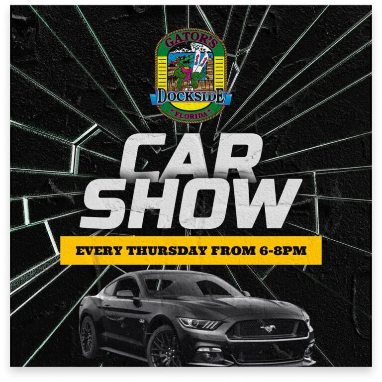 Flyer for Gator’s Dockside Car Show