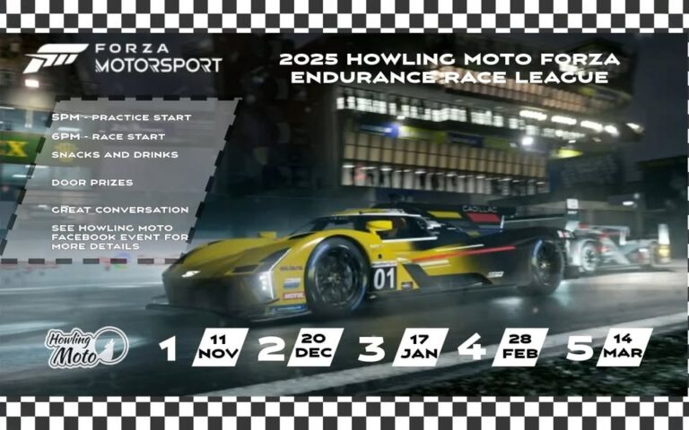 Flyer for 2025 Howling Moto Forza Endurance Race League