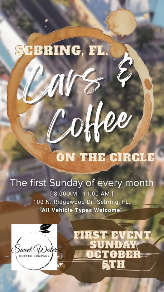 Flyer for Cars & Coffee On The Circle
