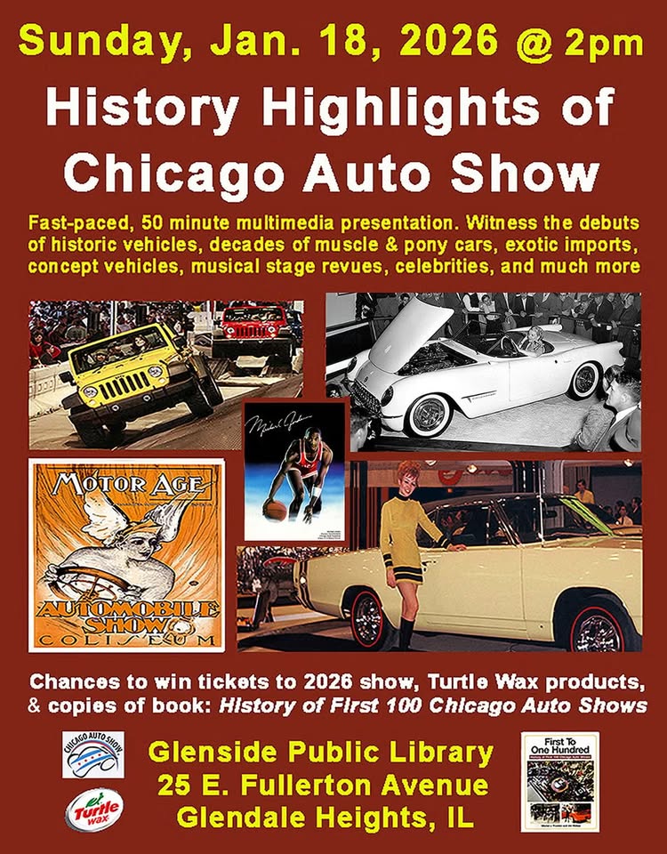 Flyer for History Highlights of Chicago Auto Show