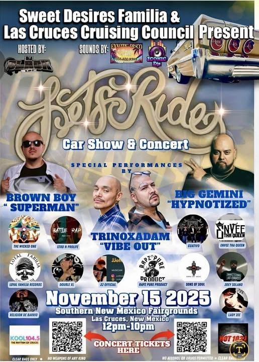 Let's Ride Car Show & Concert – Las Cruces, NM | CarCruiseFinder