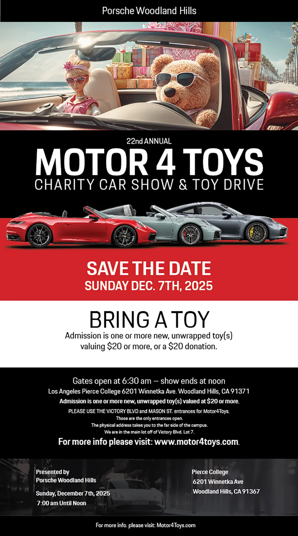 22nd Annual Motor 4 Toys Charity Car Show & Toy Drive – Woodland Hills ...