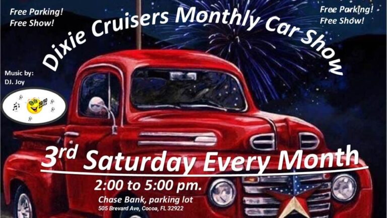 Flyer for Dixie Cruisers Monthly Car Show