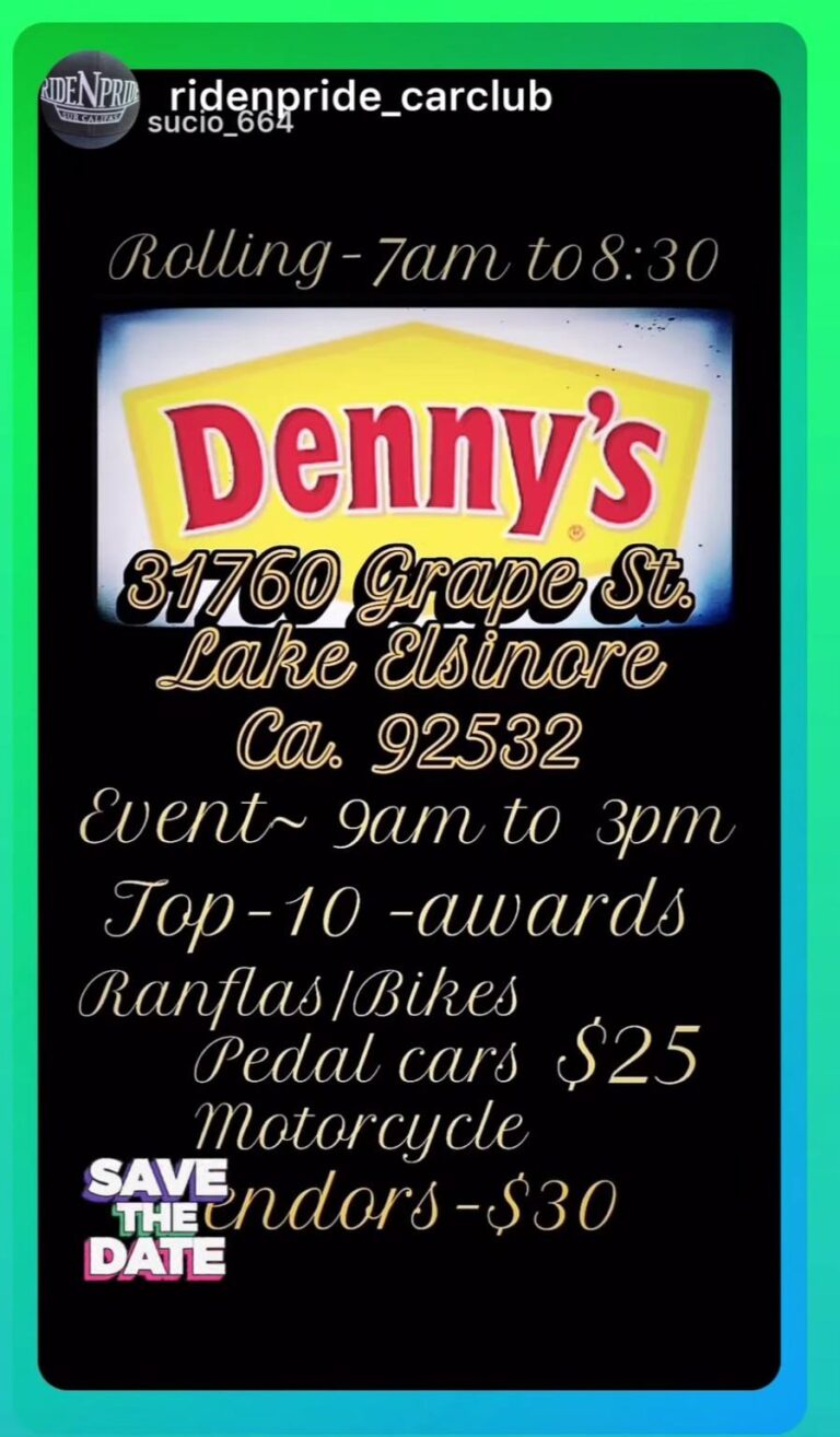 Flyer for Ride N Pride Car Club Event