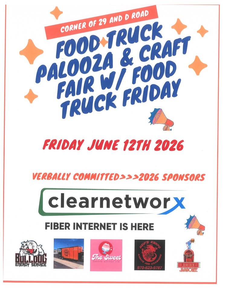 Flyer for 4th Annual Food Truck Palooza / Crafts Show w/ Food Truck Friday