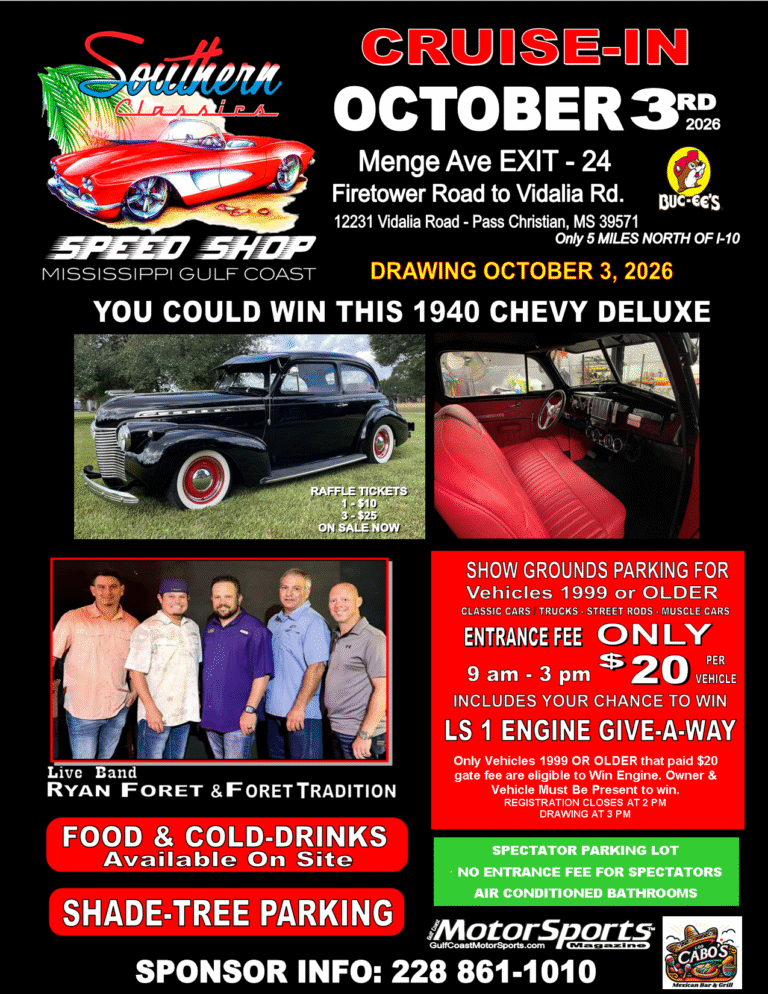 Flyer for Southern Classics Fall Cruise-In