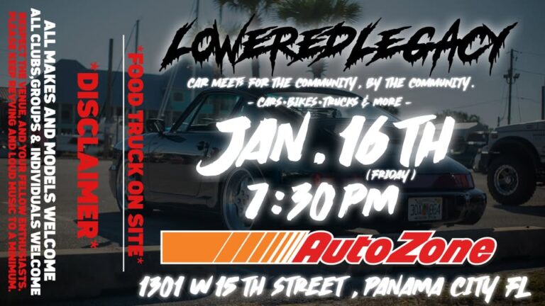 Flyer for Loweredlegacy Community Car Meet