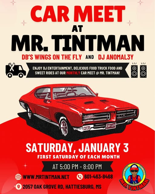 Flyer for Car Meet @ Mr. Tintman