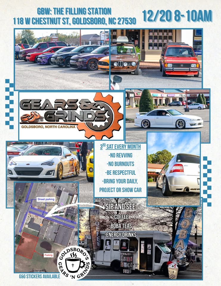 Flyer for Goldsboro Gears n Grinds