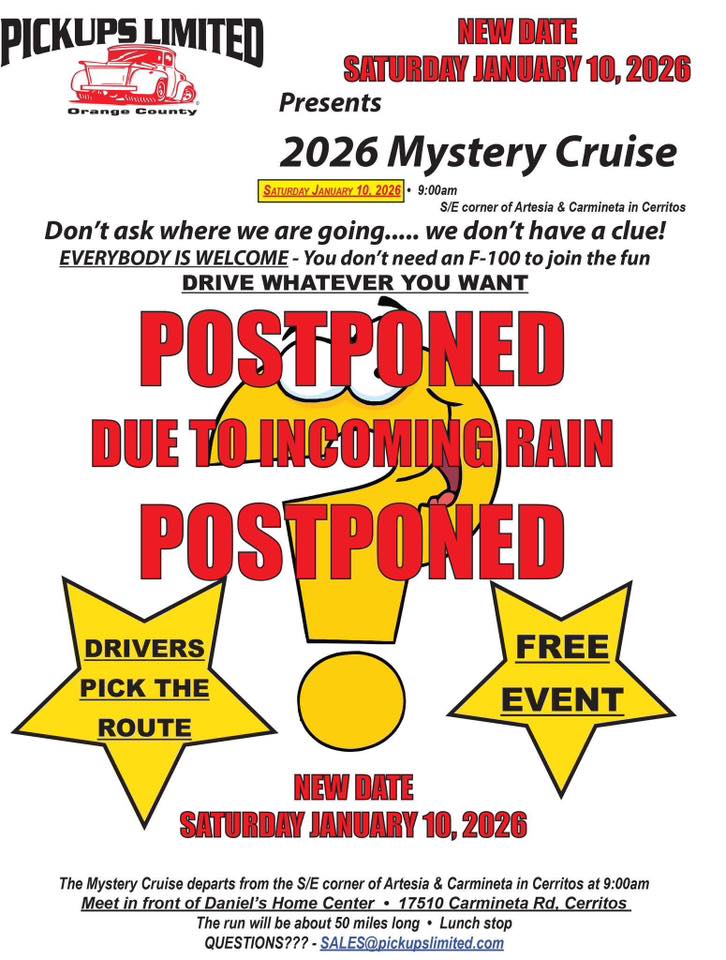 Flyer for 2026 Mystery Cruise