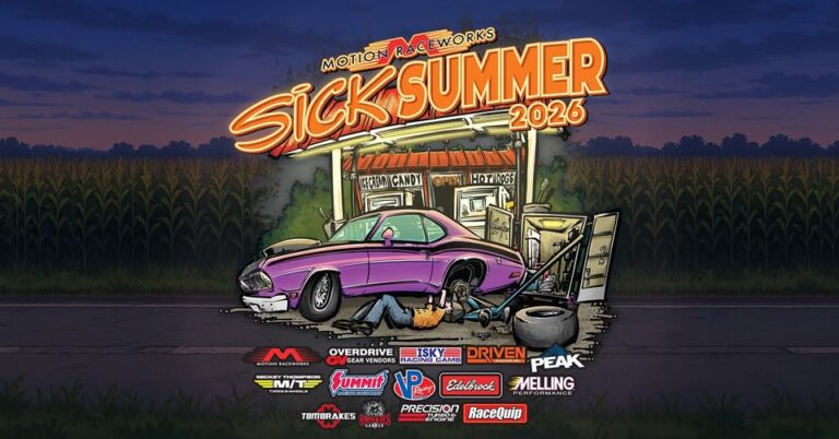 Flyer for Sick Summer 2026 Day Five (Byron Dragway) Presented By Motion Raceworks
