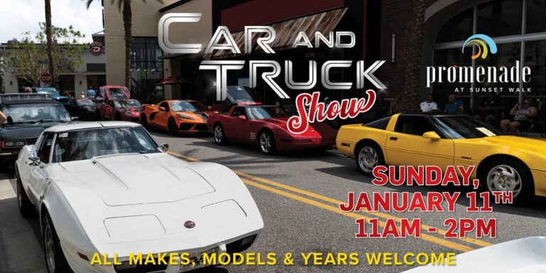 Flyer for Second Sunday Car & Truck Show