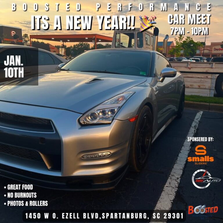 Flyer for Boosted Performance Car Meet