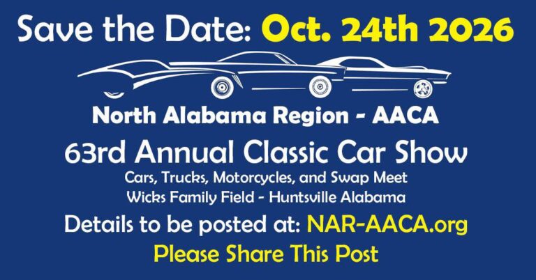 Flyer for 63rd Annual Classic Car Show
