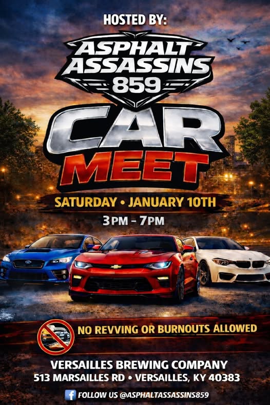 Flyer for Asphalt Assassins 859 Car Meet