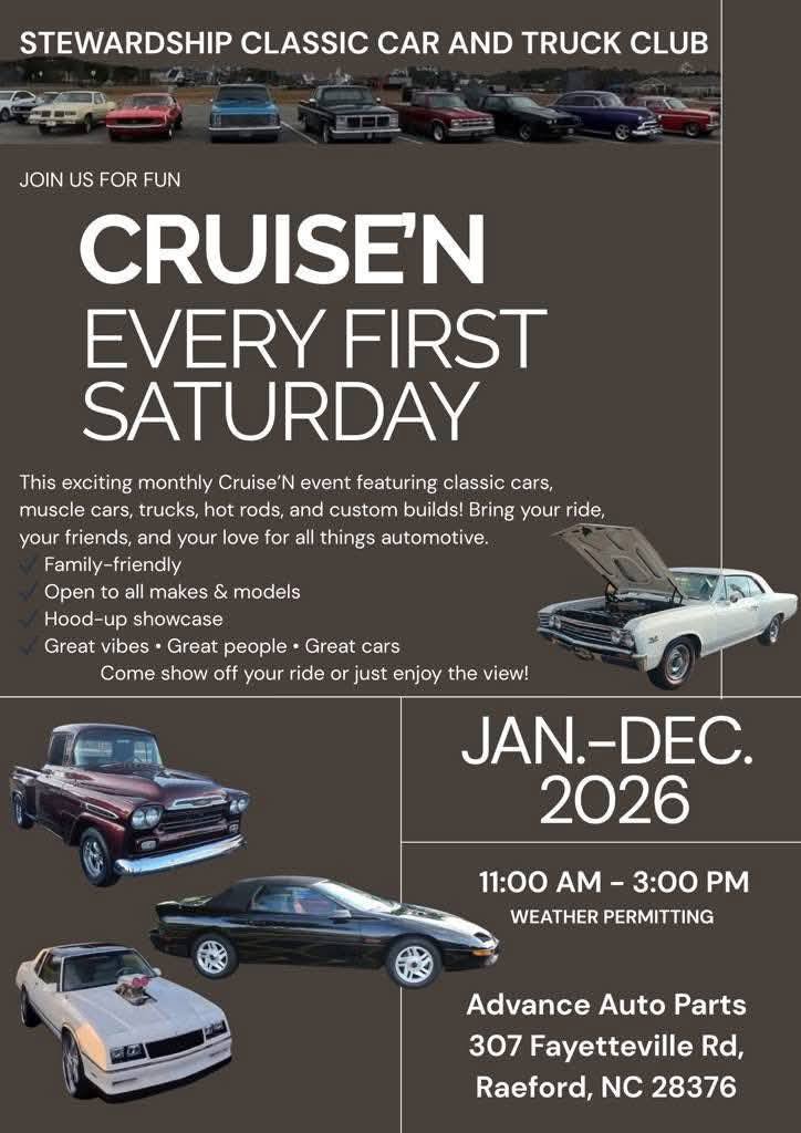 Flyer for Stewardship Classic Car and Truck Club Cruise’n