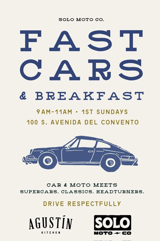 Flyer for Fast Cars & Breakfast