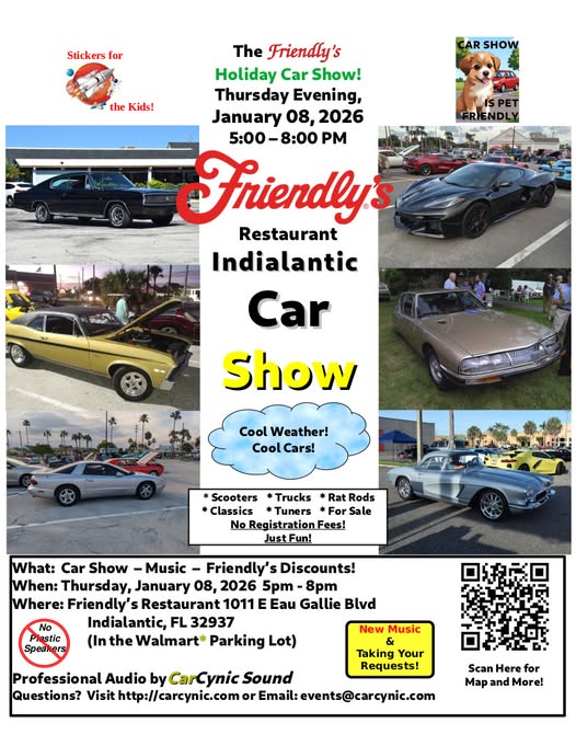 Flyer for Friendly’s Holiday Car Show