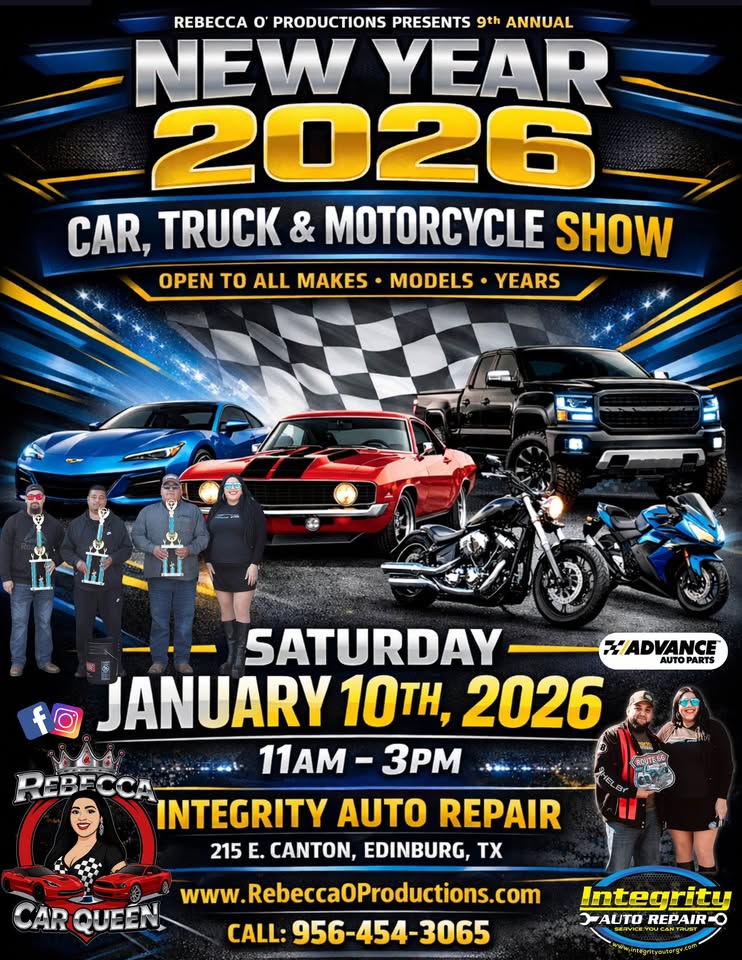 Flyer for New Year 2026 Car Truck & Motorcycle Show
