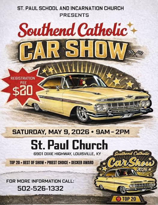 Flyer for Southend Catholic Car Show