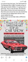Flyer for Sweetheart Top 20 Car Show