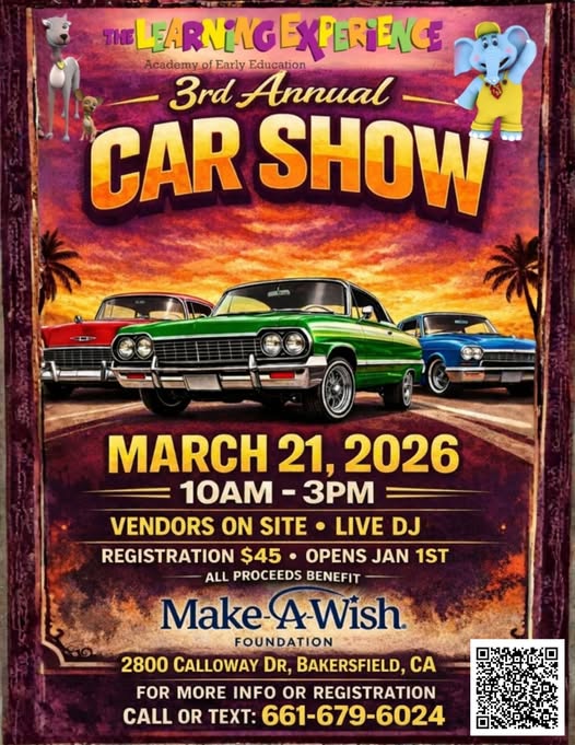 Flyer for 3rd Annual Car Show