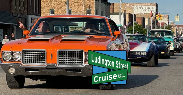 Flyer for Ludington Street Cruise Car Show
