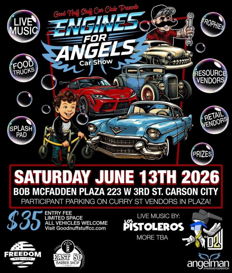 Flyer for Engines for Angels Charity Car Show