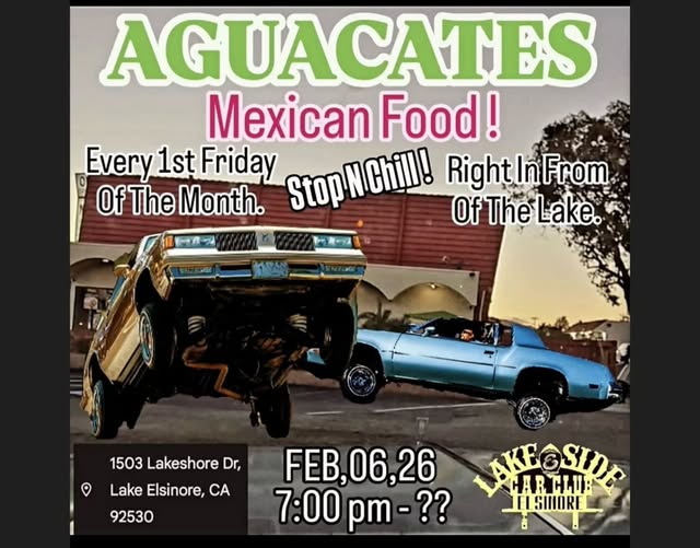 Flyer for Aguacates Stop N Chill