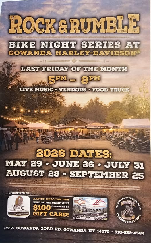 Gowanda Harley-Davidson’s Finally Friday Bike Night Series: Rock ...